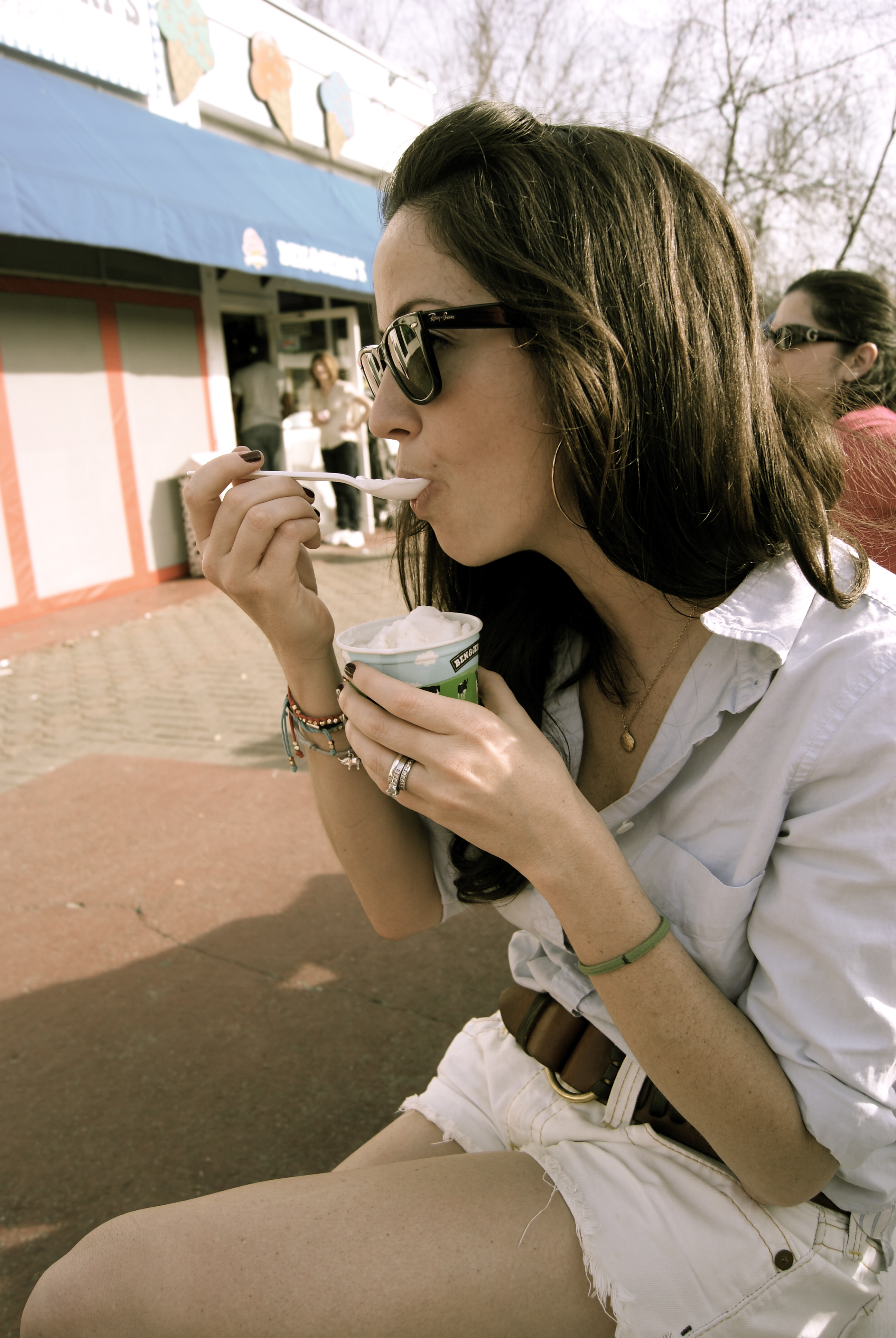 Carey at Ben and Jerrys