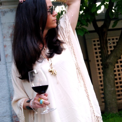 Zara fringed poncho.