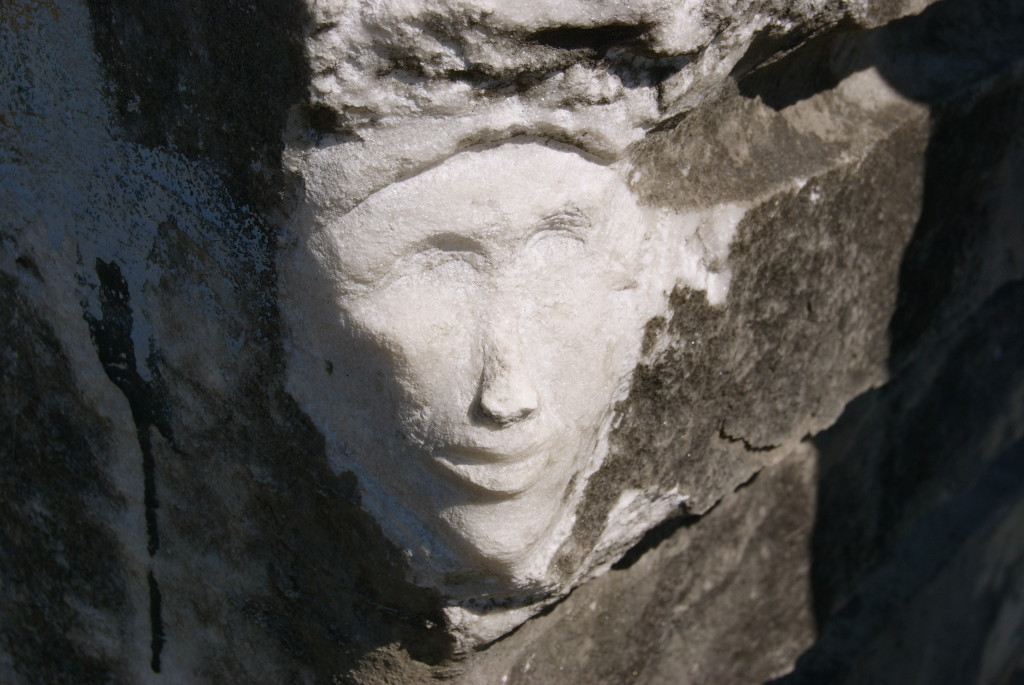 marble carved face