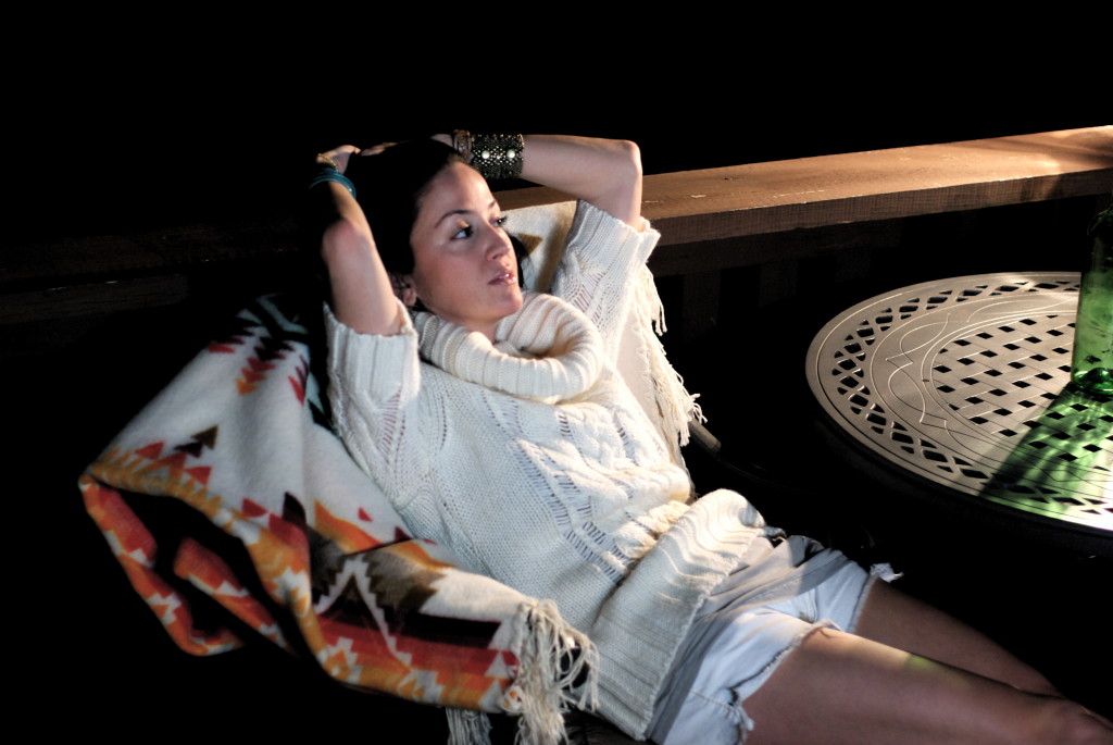 Burberry sweater on deck