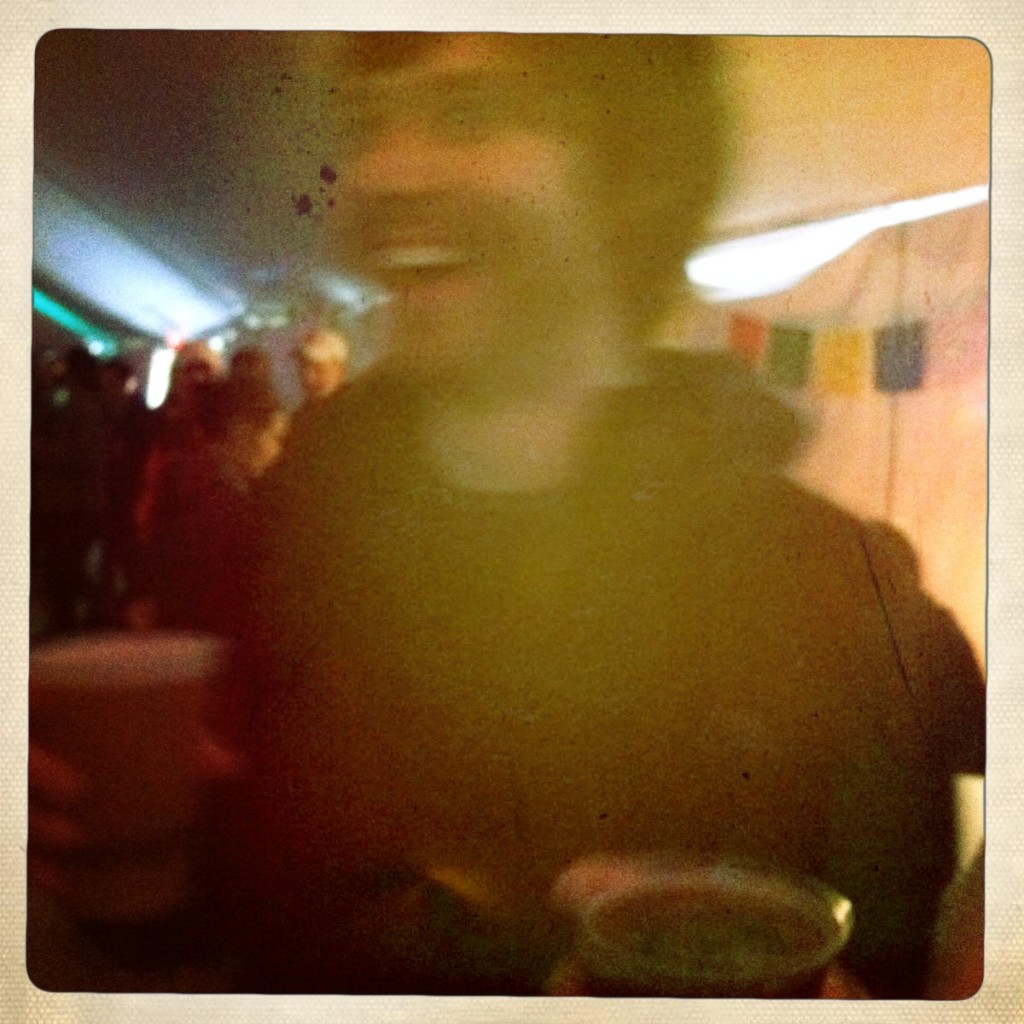 Bryan enjoying a Wit Bier