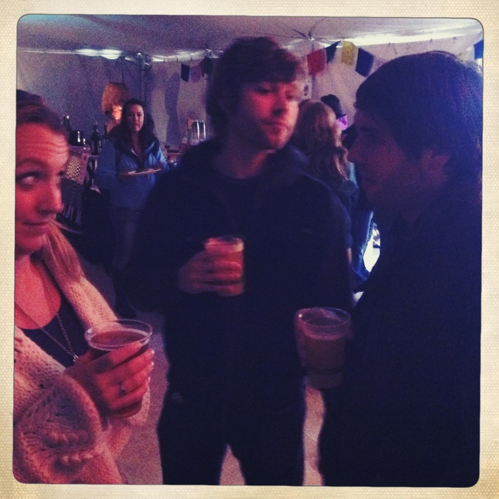 curious in the Gaiam tent