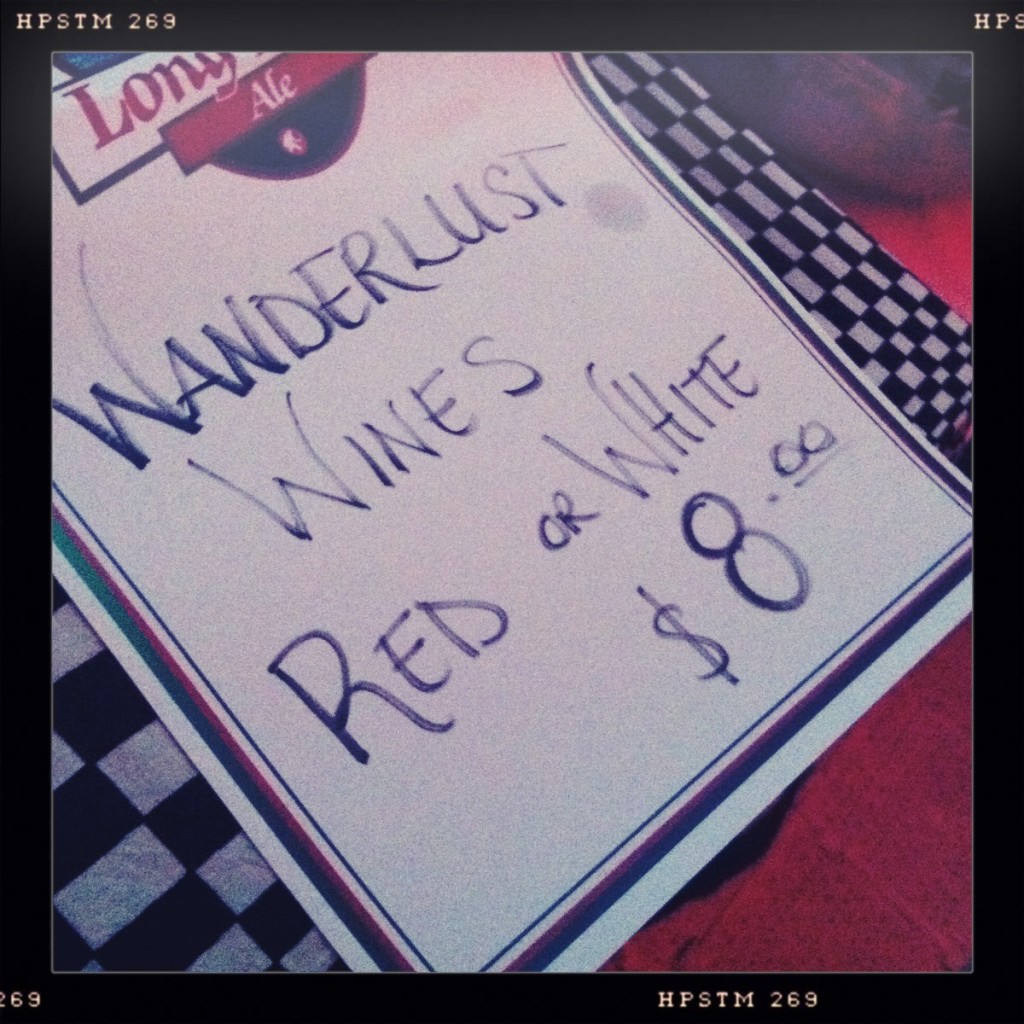 Wanderlust wine selection