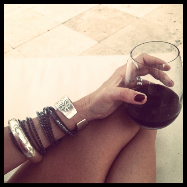 bracelets and wine