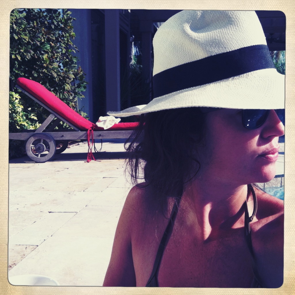 Panama hat coffee time