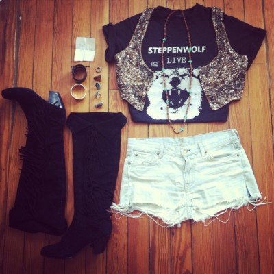 Aunt Vera on the town.