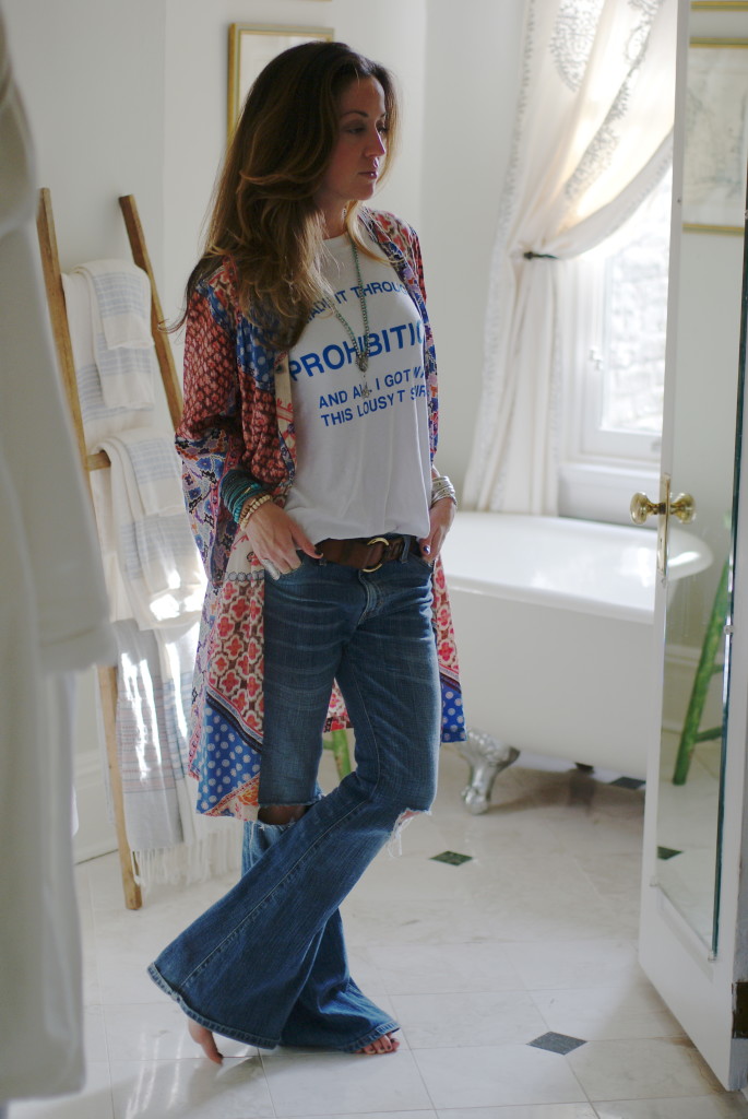 printed kimono jacket