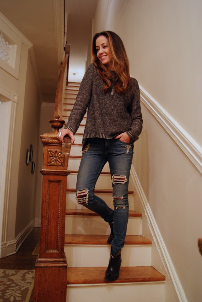 Rag and Bone destroy repair jeans