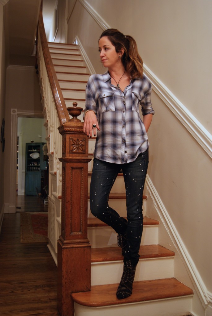 Rag and Bone splatter paint jeans